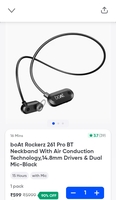 boAt Rockerz 261 Pro BT

Neckband With Air Conduction Technology, 14.8mm Drivers & Dual -Black