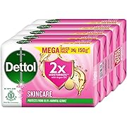 Dettol Bathing Soap Bar (750gm) | 150gm, Pack of 5 