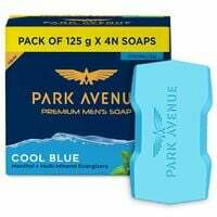 Park Avenue Premium Men’s Soaps for Bath – Cool Blue | 125g (Pack of 4) | 