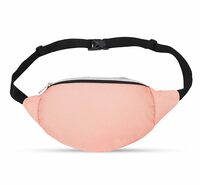 BENFEI Lightweight Waterproof Waist Bag for Men and Women – Adjustable Travel Pouch with Secure Zipper Belt for Outdoor Running, Hiking, and Daily Use (Peach)