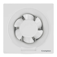 Crompton Brisk Air Plus 6 Inch 150mm Exhaust Fan (Auto Dust Protection Shutters, White)