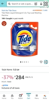 Tide Matic Liquid Detergent 3.2L Top Load Washing Machine