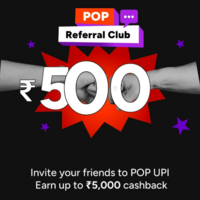 Pop UPI referral Club - Earn Rs. 10 Per referral Up To Rs. 5000
