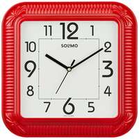 Amazon Brand - Solimo Square Digital Wall Clock | Plastic | 12 Inch | Red