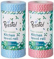 Amazon Brand - Presto! Non-Woven Kitchen Towel Roll | 80 Pulls (Pack of 2)