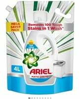 Arial top load liquid detergent 4 litre @402 and topload 6.4litre@645 and  front load 6.4litre @692 [location specific] loot or oos