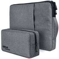 Gizga Essentials 13.3" Laptop Sleeve with Handle & Pouch – Slim, Water-Resistant, Grey At Just Rs.319