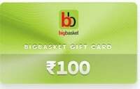 Bigbasket gift card worth Rs.100 at Rs.60 (40% off) in Cred 