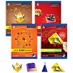 Classmate 3D Craft Notebooks - Unruled, 240 mm x 180 mm, 172 Pages( Pack of 4){Location Specific}