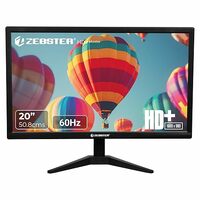 ZEBSTER GV120 20 Inch (50.8 cm) LED Monitor with Dual HDMI & VGA Input, HD+ 1600 x 900, 250nits Brightness