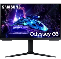 Samsung 24" (60cm) Odyssey G3 Gaming Monitor|FHD 1920 X 1080|180Hz|1ms(MPRT)|AMD Freesync|Ports-DP,HDMI|DP Cable|16.7 Million Colors|Height-Tilt-Pivot Adjustable Stand|Bezeless|LS24DG300EWXXL|Black
