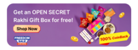 Win 100% Supercoins : Open Secret Rakhi Gift Box for Brother Dry Fruits, Chocolate Cookies,Card,Roli Chawal Bites  (242 g)