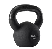 Lifelong Neoprene Cast Iron Kettlebell (6Kg, Black)(location specific)