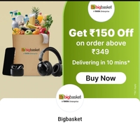 Big Basket x PayTM - Scratch Card- ₹150 off on ₹349 ( old user working)