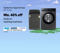 Appliances Upgrade Days - Up To 55% Off + Bank Discount (Yes, Federal, Canara)  (09th -12th)