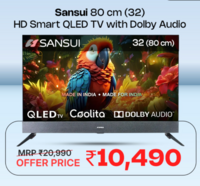 Sansui 80 cm (32 inches) HD Smart QLED TV with Dolby Audio (JSS32CSQLED)