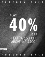 Adidas Freedom Sale - Flat 40% Off + Extra 15% Off on Above Rs. 4499