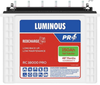 [Flipkart Axis CC] LUMINOUS RC 18000 PRO Tubular Inverter Battery (150 Ah)