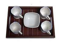 Wooden Serving Tray (Brown, 12x8-inch) 