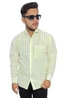 Men's Cotton Blend Full Sleeve Casual and semi Formal Striped Shirt with Front PocketMen's Cotton Blend Full Sleeve Casual and semi Formal Striped Shirt with Front Pocket