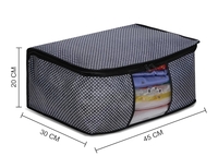 Pack of 2 JEYANG Non Woven Saree Cover And Cloth Organizer with Transparent Window for Wardrobe Storage for Towels, Bedsheets, Clothes, Sarees And Lehenga