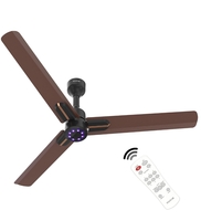 POLYCAB Wizzy Neo LED 1200mm 5-Star BLDC, Remote Ceiling fan for Living Room | 8 Purple LED Speed Indicator | 55% Energy Saving, High Air Delivery, 25 Speed ControlBrown Copper