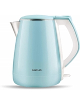 Havells Aqua Plus Electric Kettle 1.2 Litre, 1250 Watt | 304 Stainless Steel Inner Body | Cool Touch Body | Auto Shut-Off |Wider Mouth| 2 Year Warranty (Blue) 