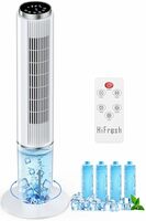 Apply 1000 coupon - hifresh Personal Air Cooler for Home, 107CM Portable Fan, Touch & Remote Control, 4 Mode& 3 Speed, 26Ft Air Throw, 12H Timer, 4 Ice Packs, Auto Rotation, Low Power Consumption Tower Cooler for Room