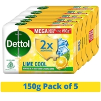 Flipkart Grocery Dettol Lime Fresh (Lime Cool) Bathing Soap Bar 150x5