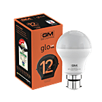 GM GLO - 12 Watt LED Bulb - B22 100 Lumens Per Watt - 6500K White - Cool Day Light (Pack of 1)(location specific)