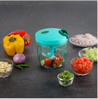 Swiggy--Cello Plastic Magic Multi-Utility Hand Chopper (900ml, 6 Blades, Blue)