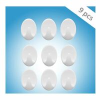 Sulfar Self Adhesive Plastic Wall Hook Set for Home Kitchen and Other Places (Pack of 9)
