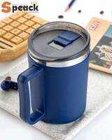SPEACK Coffee Lover's 1st Preferable Choice Sipper Lid Plastic, Stainless Steel Coffee Mug  (450 ml)