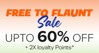 Mochi Free To Flaunt Sale : Upto 70% off on Footwear + 2X Loyalty Points + 5% Prepaid Off 