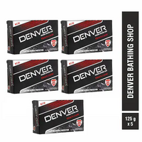 DENVER Black Code Bathing Soap -125GM Each (Pack Of 5) | Fragrance Soap Specially for Men