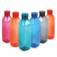 CELLO Florence 1000ml | BPA Free, 100% food grade | Safe Plastic | Refrigerator Safe | Wide Mouth | Leakproof | Set of 6 Assorted