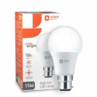 Orient Electric High Glo LED Bulb 15W, Cool white light, 6500K, B22d, Pack of 1