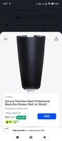 Dynore Stainless Steel Professional Black Bar Shaker (540 ml, Black)  (location specific)