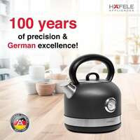 Hafele Dome Plus 2200W, 240V Electric Stainless Steel Kettle (1.7L, Grey) [Location/Account Specific]