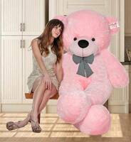Osjs SOFT TOYS LOVER teddy bear size 3 feet - 90.2 cm  (Pink)