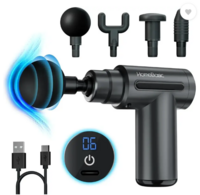 HOMEBASIC 3600mAh Battery, Full Body Pain Relief with 4 Massage Heads & 6 Speeds 4 in 1 Gun Massager  (Grey) At Just Rs.1199