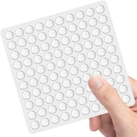 ROPOSALE Round Door Handle Bumper Self-Adhesive Geometry Wall Protector 