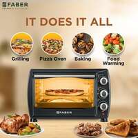 Faber 20L 1400 Watts OTG | 4 Stage Functions, Upper & Lower Heating | Indicator Light, Auto-Shut | Black [Location Specific]