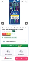 Oral b cross cross gum care manual toothbrush family pack toothbrushes soft for adults  in maxsaver 