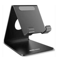 Portronics MODESK Universal Mobile Holder Stand with Metal Body (Black) 