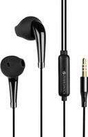 ZEBRONICS Calyx, with In-Line Mic, 3.5mm Jack, 12mm Drivers, Deep Bass, Durable Wired  (Black, In the Ear)