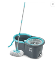 Prestige Alpha with 2 Microfiber heads 360 Degree Spinner Mop Set  (Grey, Blue)