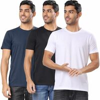 London Hills Men's Solid Cotton T Shirt