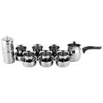 Omega Steel Coffee Filter & Glass/Vati Set 14Pcs(location specific)