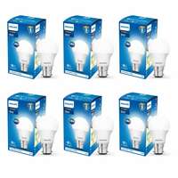 Philips Ace Saver 9 Watt LED Bulb, Base B22 (Cool Day Light), Pack of 6